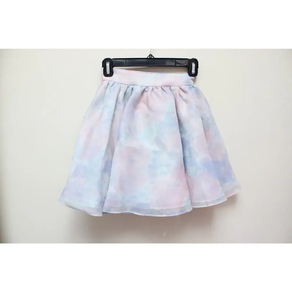 NWT Selkie Cocktail Watercolor Organza Puff Skirt Size XXS